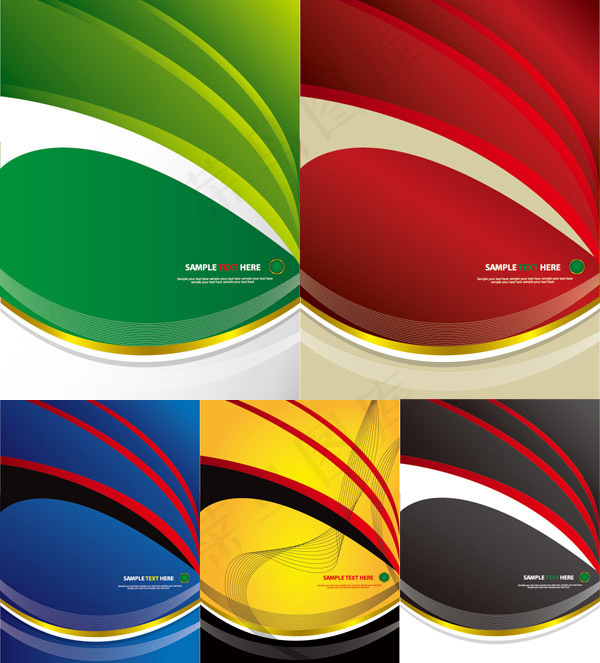 炫彩商务背景,背景元素