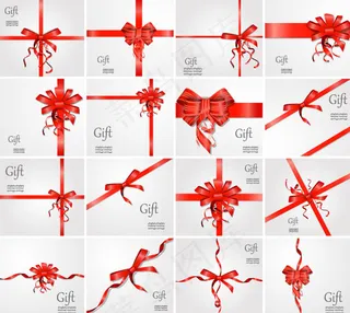 红色丝带蝴蝶结