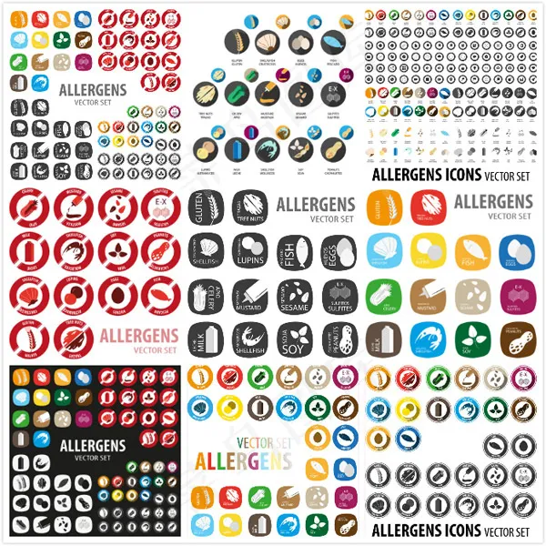 烹饪主题图标,免抠元素ai矢量模版下载