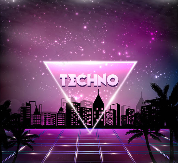 城市音乐海报矢量