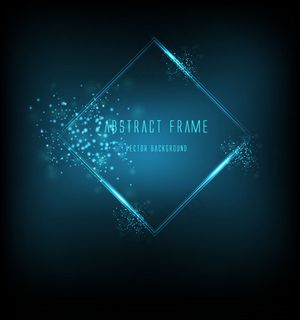 菱形发光几何粒子