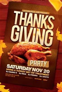 感恩节派对海报