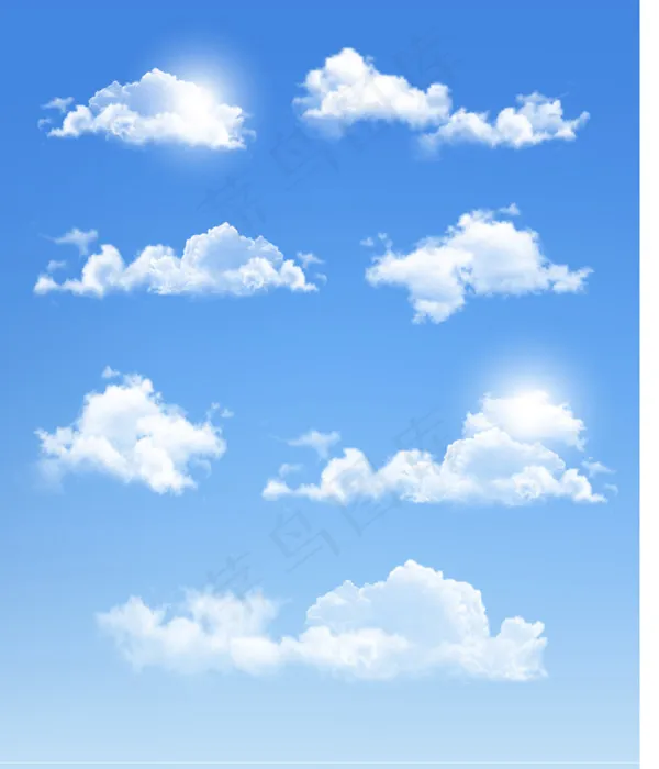 天空中的云朵eps,ai矢量模版下载