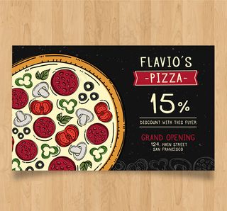 披萨折扣卡片