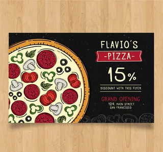 披萨折扣卡片