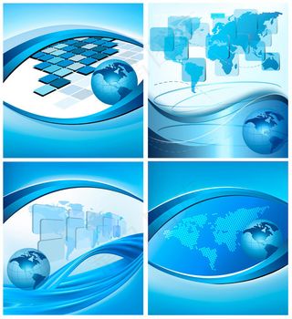 科技地图地球背景,背景元素