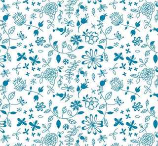 蓝色花朵无缝背景