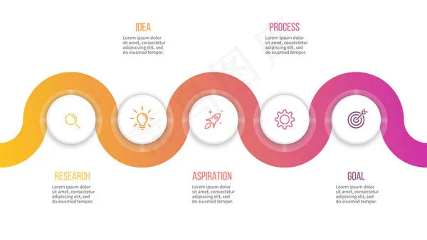 渐变立体波浪图标,免抠元素eps,ai矢量模版下载