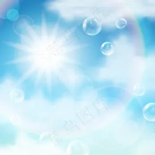 阳光和漂浮的气泡 阳光和漂浮的气泡