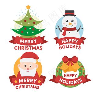 可爱圣诞节标签
