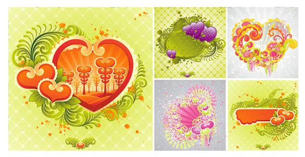 5款缤纷心形元素