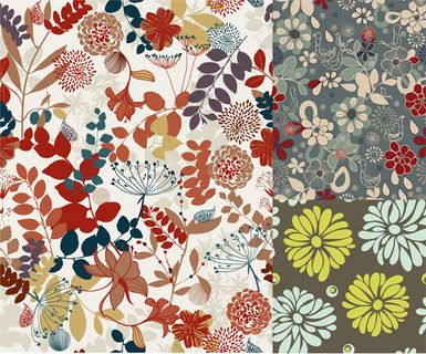 缤纷植物花纹,免抠元素 缤纷植物花纹,免抠元素