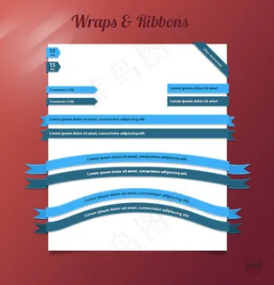 网页导航标签,免抠元素