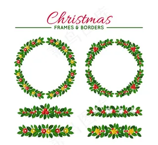 圣诞节花边和花环
