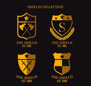 金色盾牌设计