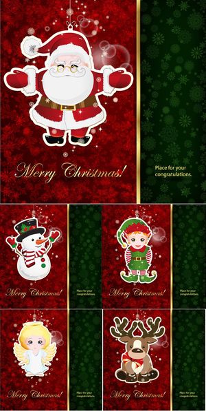 可爱的圣诞卡片