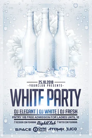 纯白派对海报