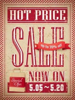 红色系促销海报