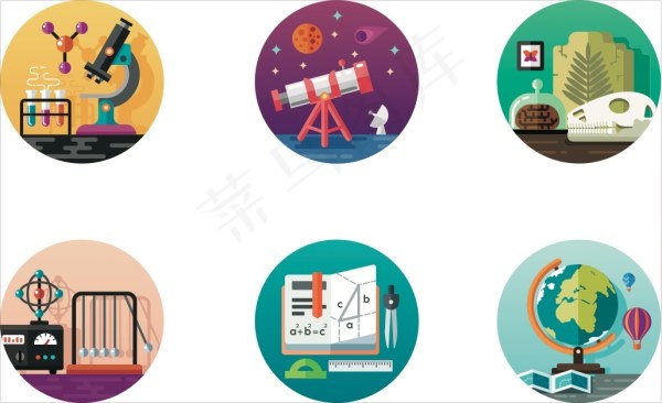 科学图标,免抠元素eps,ai矢量模版下载