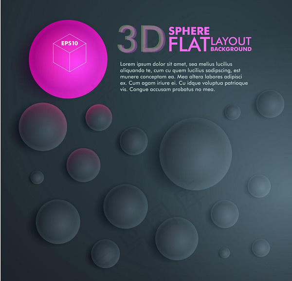 3D圆形背景eps,ai矢量模版下载