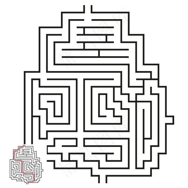 线条迷宫图案