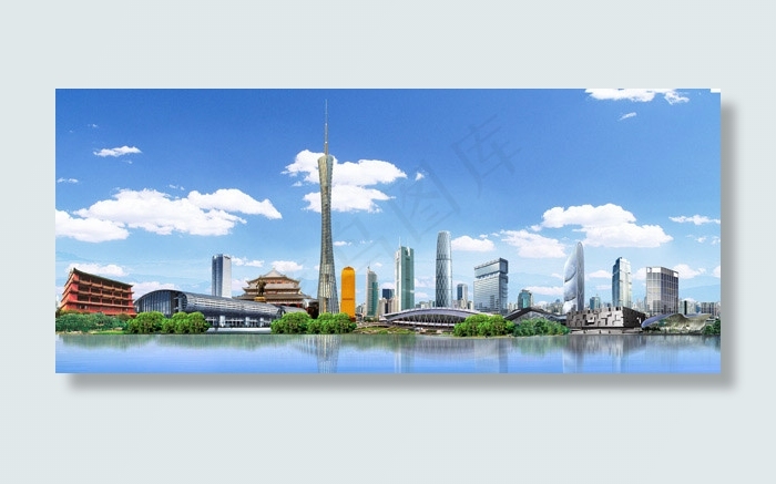 广州标致性建筑(2500X1071(DPI:72))psd模版下载