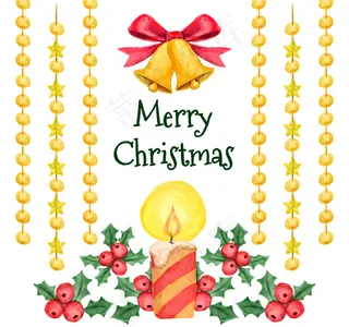 圣诞节蜡烛枸骨