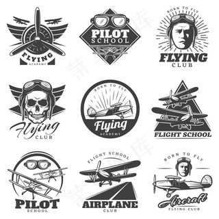 飞行俱乐部图标,免抠元素