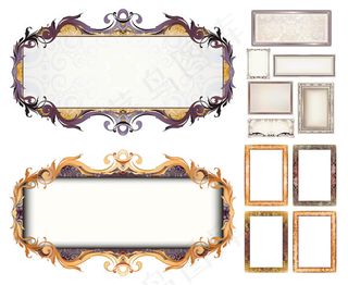 欧式边框矢量
