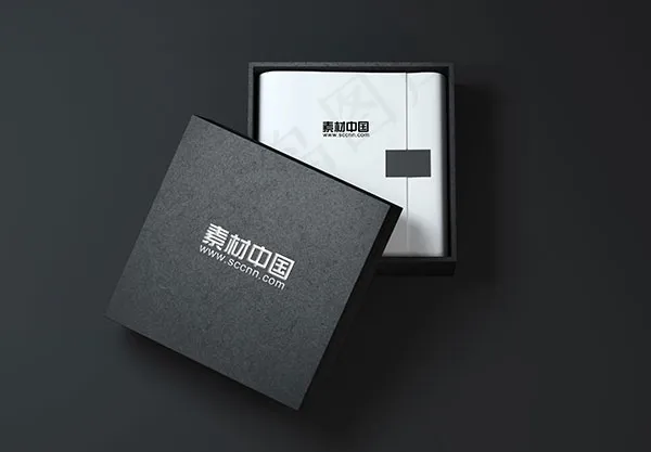 礼品盒包装样机psd模版下载