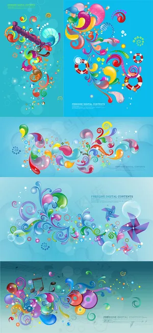 缤纷矢量图案 缤纷矢量图案