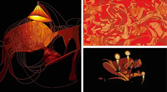 抽象女性主题插画