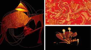 抽象女性主题插画