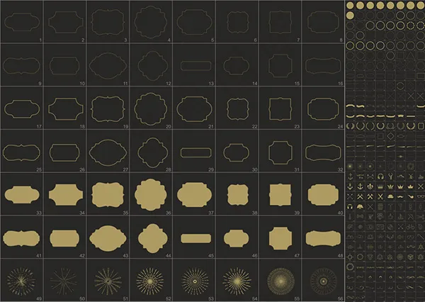 欧式花纹边框eps,ai矢量模版下载