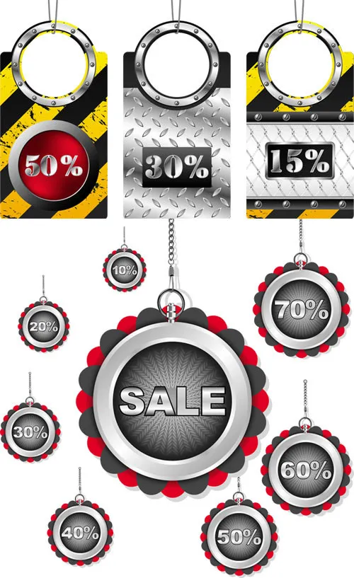 金属质感sale图标,免抠元素,背景元素ai矢量模版下载