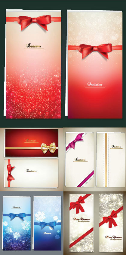 喜庆蝴蝶结卡片