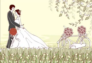 甜蜜婚姻矢量_93