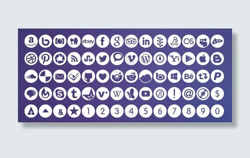 社交网络图标字体,免抠元素