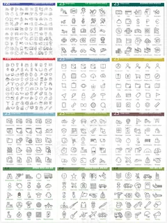 简约线性图标,免抠元素