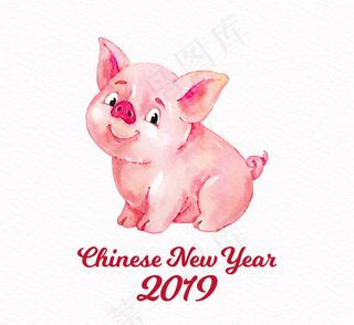 粉色猪年小猪