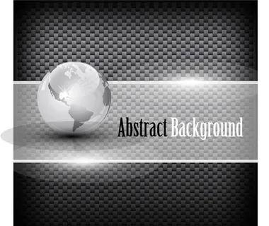 银色地球装饰背景