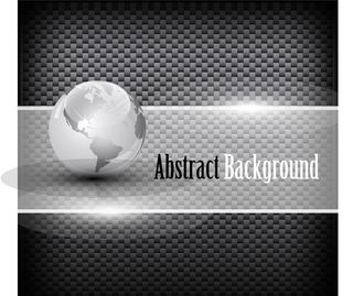 银色地球装饰背景