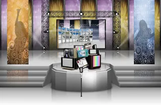 潮流展厅背景,背景元素