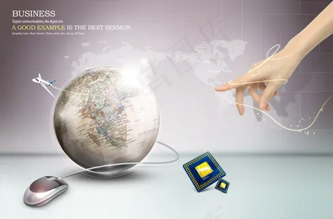 地球仪鼠标与手势