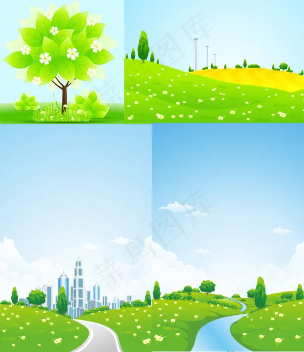 绿色自然矢量eps,ai矢量模版下载