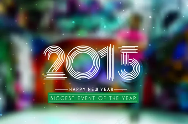 2015模糊新年背景eps,ai矢量模版下载