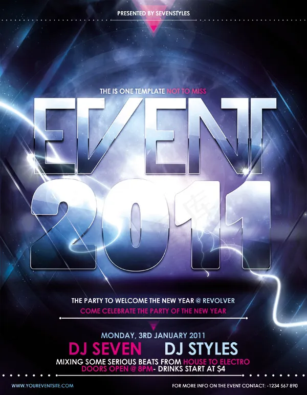 酒吧part海报psd模版下载