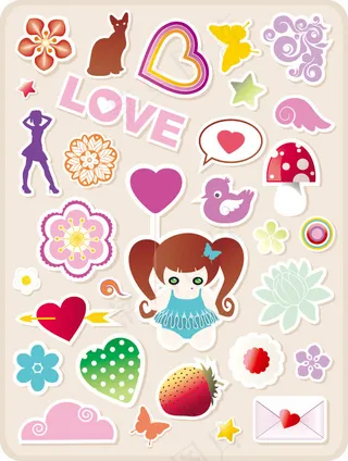 卡通可爱贴纸
