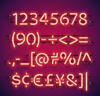 发光数字符号