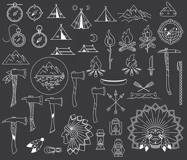 线性部落图标,免抠元素 线性部落图标,免抠元素